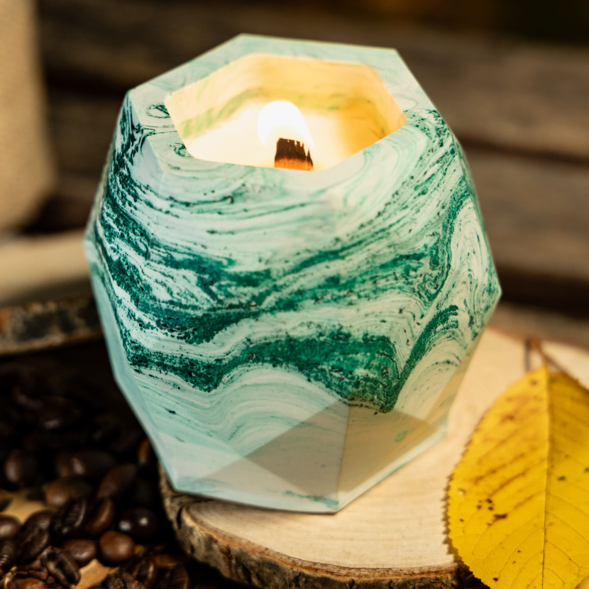"Stone Aura" decorative scented candle