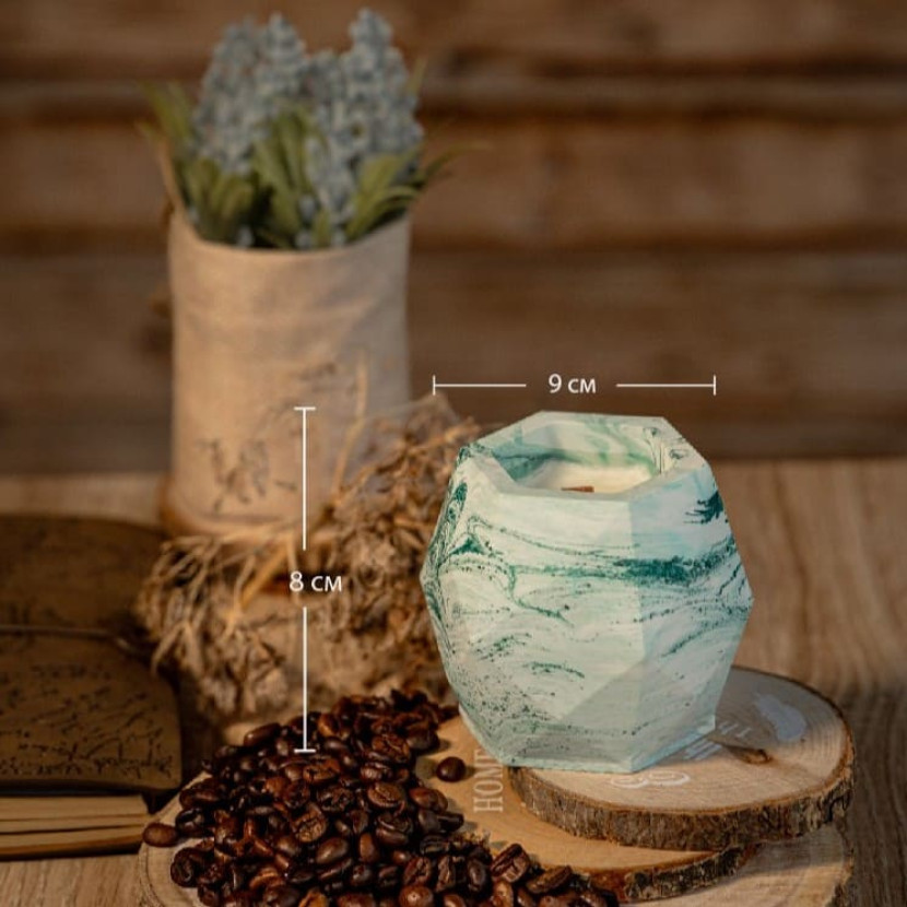 "Stone Aura" decorative scented candle