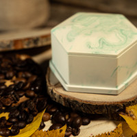 "Mint Marble Box" Decorative Scented Candle