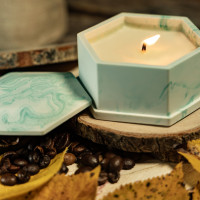 "Mint Marble Box" Decorative Scented Candle