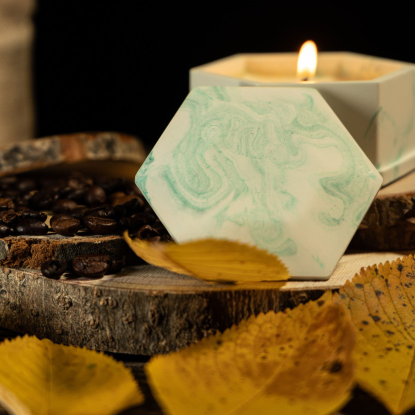"Mint Marble Box" Decorative Scented Candle