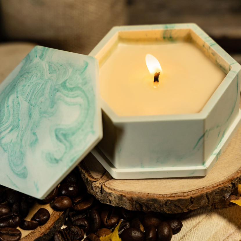 "Mint Marble Box" Decorative Scented Candle