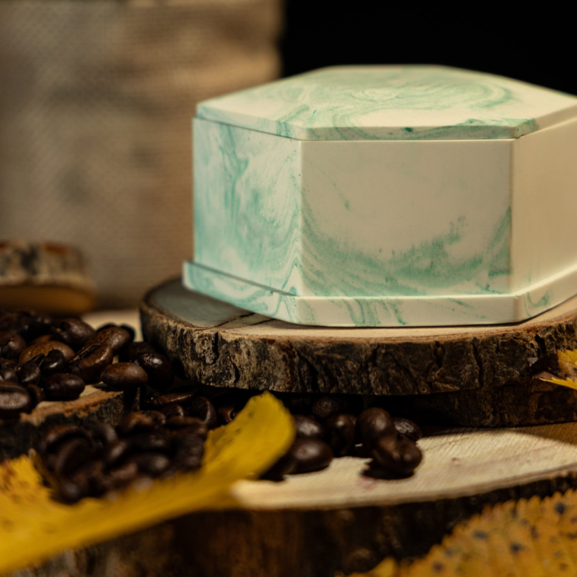 "Mint Marble Box" Decorative Scented Candle