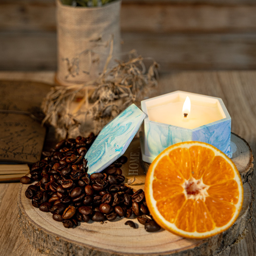 "Mint Marble Box" Decorative Scented Candle