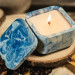 "Blue Marble Box" Decorative Scented Candle