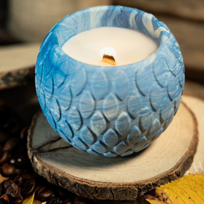 "Blue Shell" Decorative Scented Candle