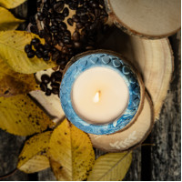 "Blue Shell" Decorative Scented Candle
