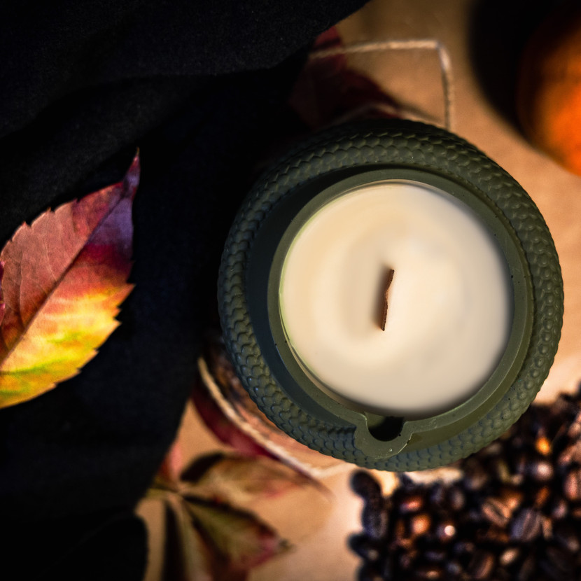Premium designer candle AromaDeva - Dark Comfort