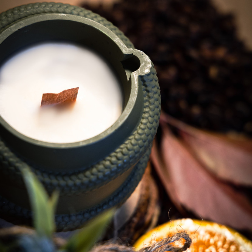 Premium designer candle AromaDeva - Dark Comfort