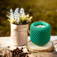"Emerald Grid" decorative scented candle