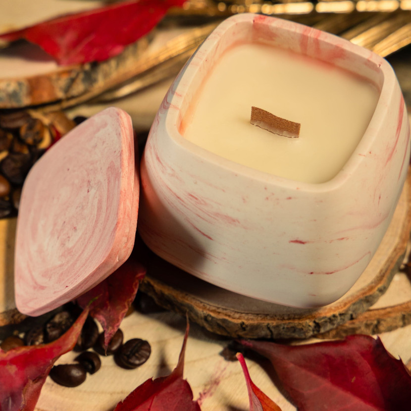 "Soft Rose Marble" Decorative Scented Candle