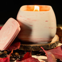 "Soft Rose Marble" Decorative Scented Candle