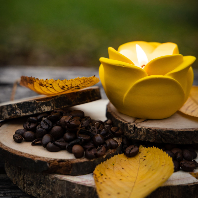 "Golden Bloom" premium candle