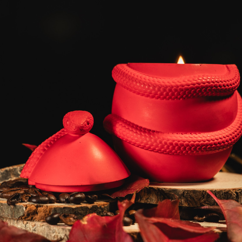 Decorative scented candle ‘Snake’