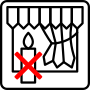 Do not light candles on objects