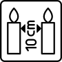 Leave a distance between candles